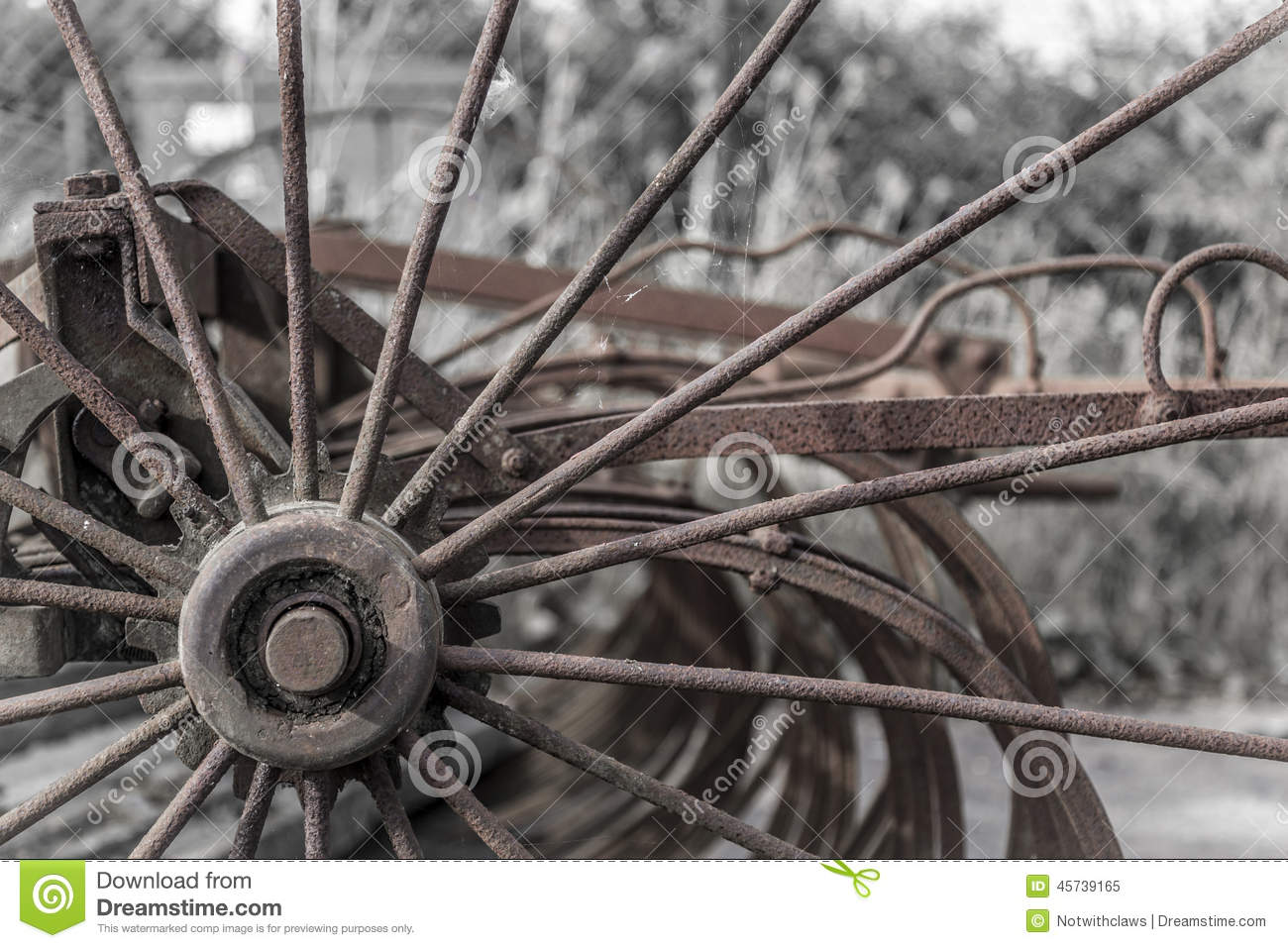 Close Up Of Rusty Old Farm Machinery Stock Photo   Image  45739165