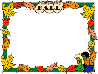 Fall Template Clipart This Fall Template With Colored Leaves Around