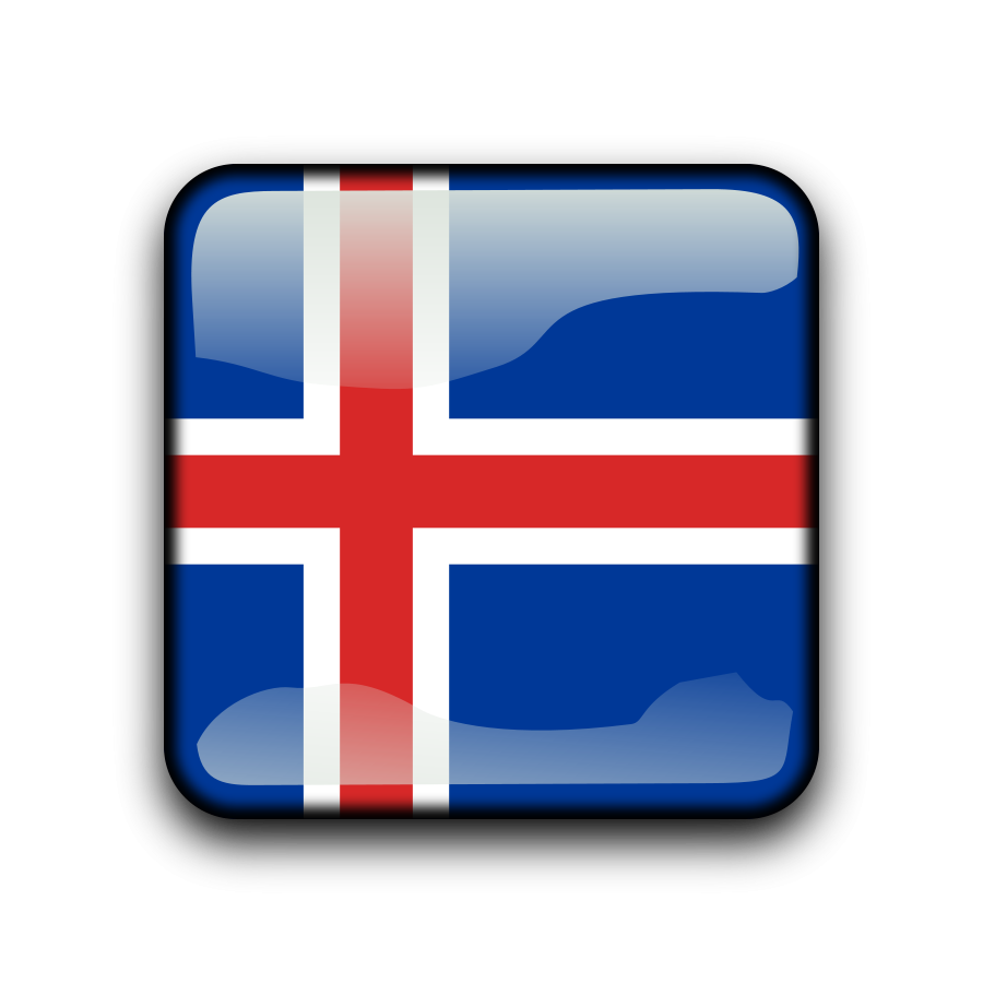 Flag Of Iceland Clipart Large Size
