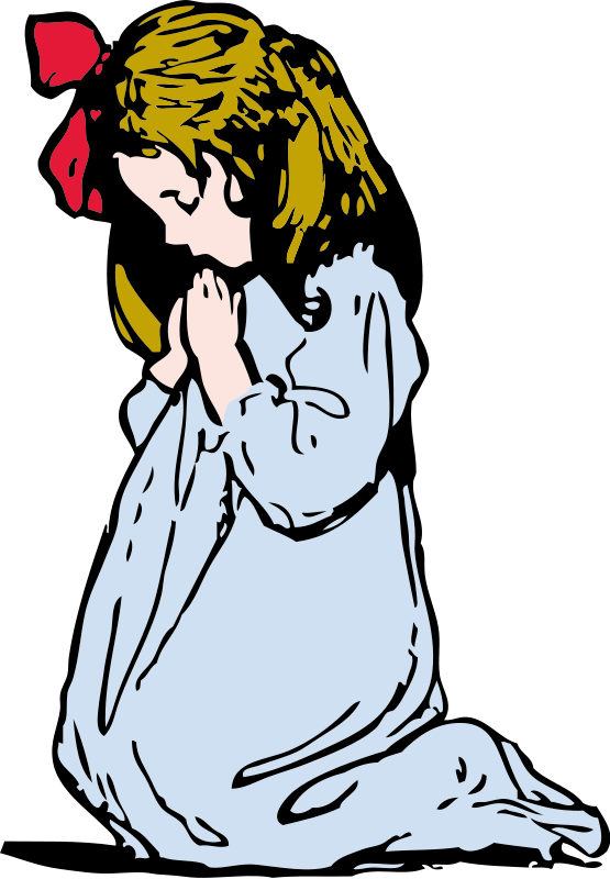 Free Young Girl Praying Clip Art