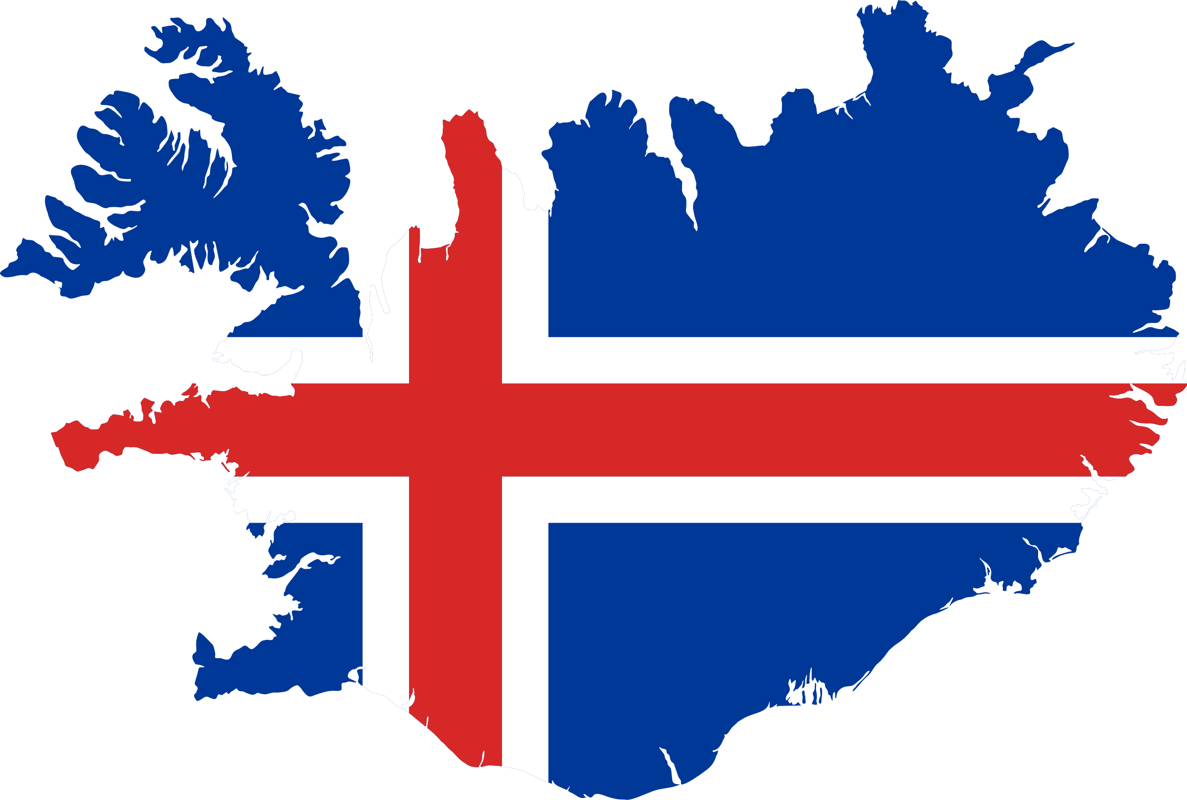 Iceland Flag Map By Gdj