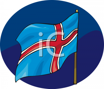 Royalty Free Iceland Flag Clipart