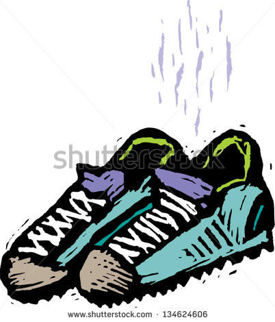 Vector Illustration Of Stinky Shoes   Stock Vector