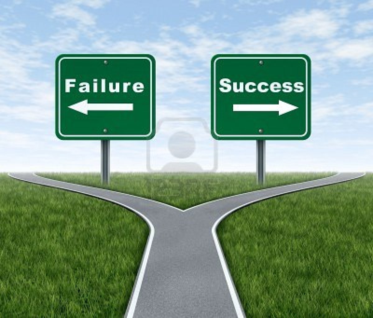 10976410 Success And Failure Symbol Represented By A Forked Road With