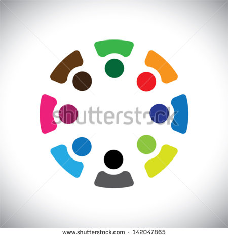 Concept Vector Graphic  Abstract Colorful Company Employees