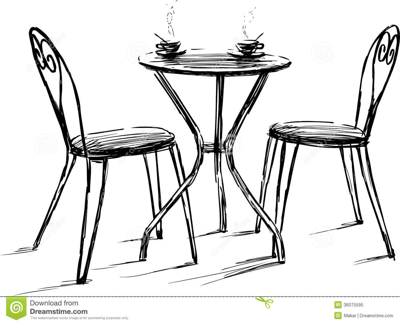 Furniture In Summer Cafe Royalty Free Stock Photo   Image  36075595
