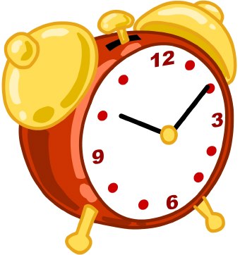 Clip Art Of A Red Analog Alarm Clock With Yellow Bells