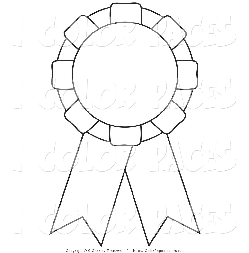 Coloring Page Of A Coloring Page Of An Award Ribbon By C Charley