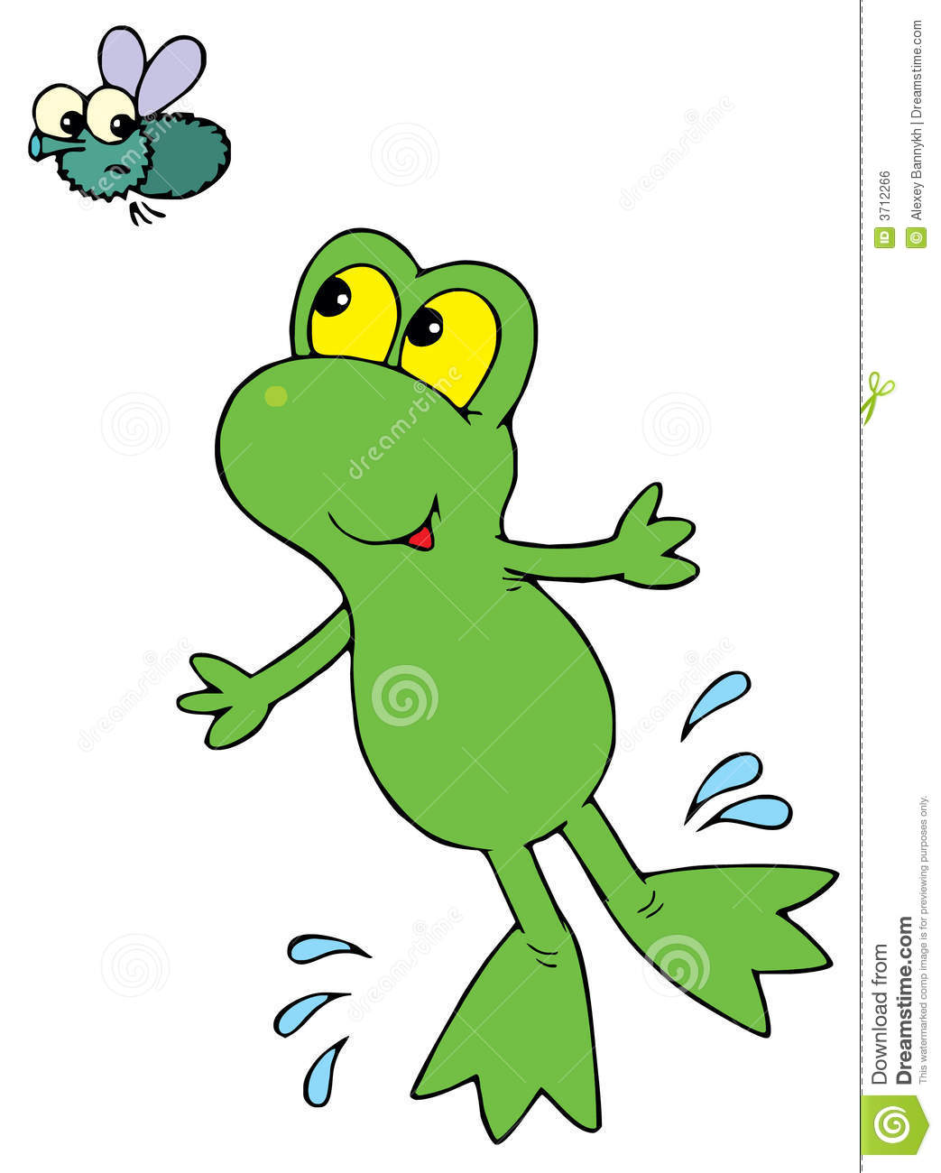 Green Frog  Vector Clip Art  Royalty Free Stock Image   Image  3712266