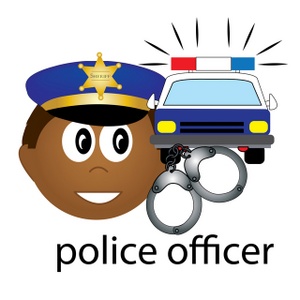In This Occupation Icon Showing A Police Car Handcuffs And Police Man