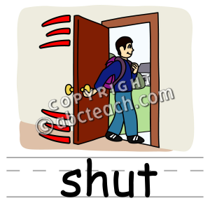 Shut Door Door Shut Cartoon Open Shut Door
