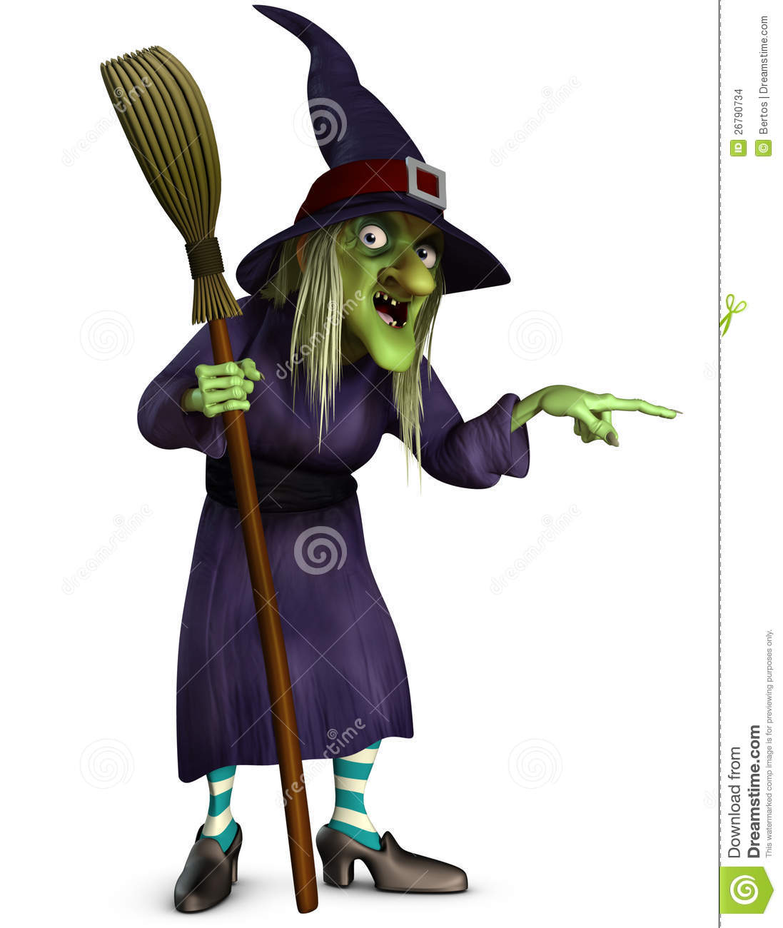 Witch With Broom Stock Images   Image  26790734