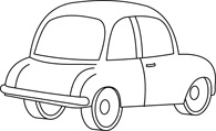 Free Black And White Cars Outline Clipart   Clip Art Pictures
