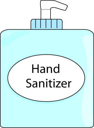 Hand Sanitizer Clip Art Image   Bottle Of Hand Sanitizer With A Hand