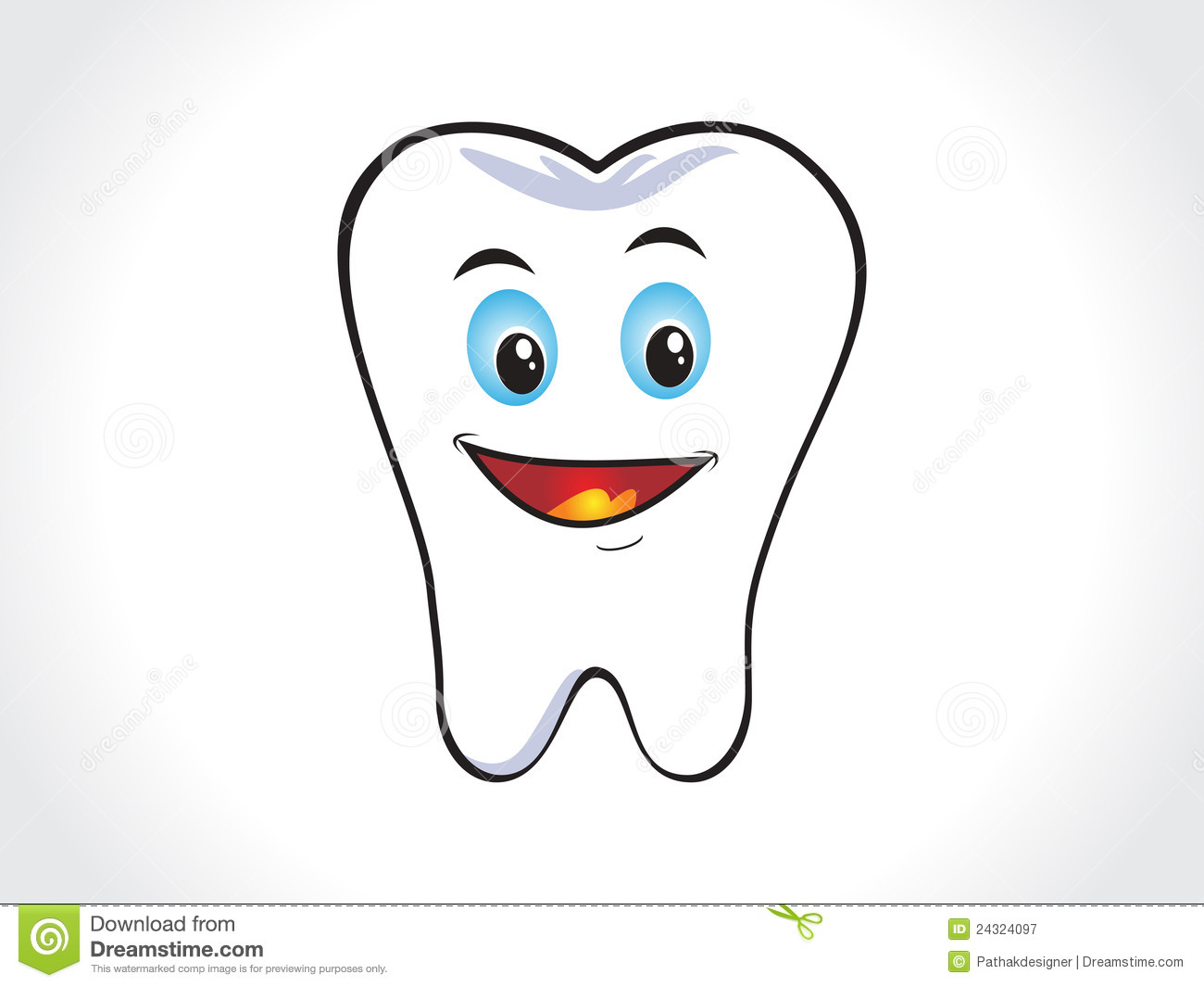 Happy Tooth Clip Art Abstract Happy Tooth Icon