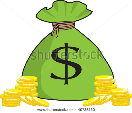 Clipart Illustration Of A Money Bag Filled With Gold Coins   40738750