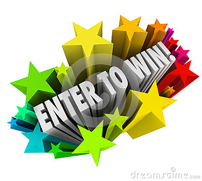 Enter To Win Stars Fireworks Contest Raffle Entry Jackpot Stock Photos