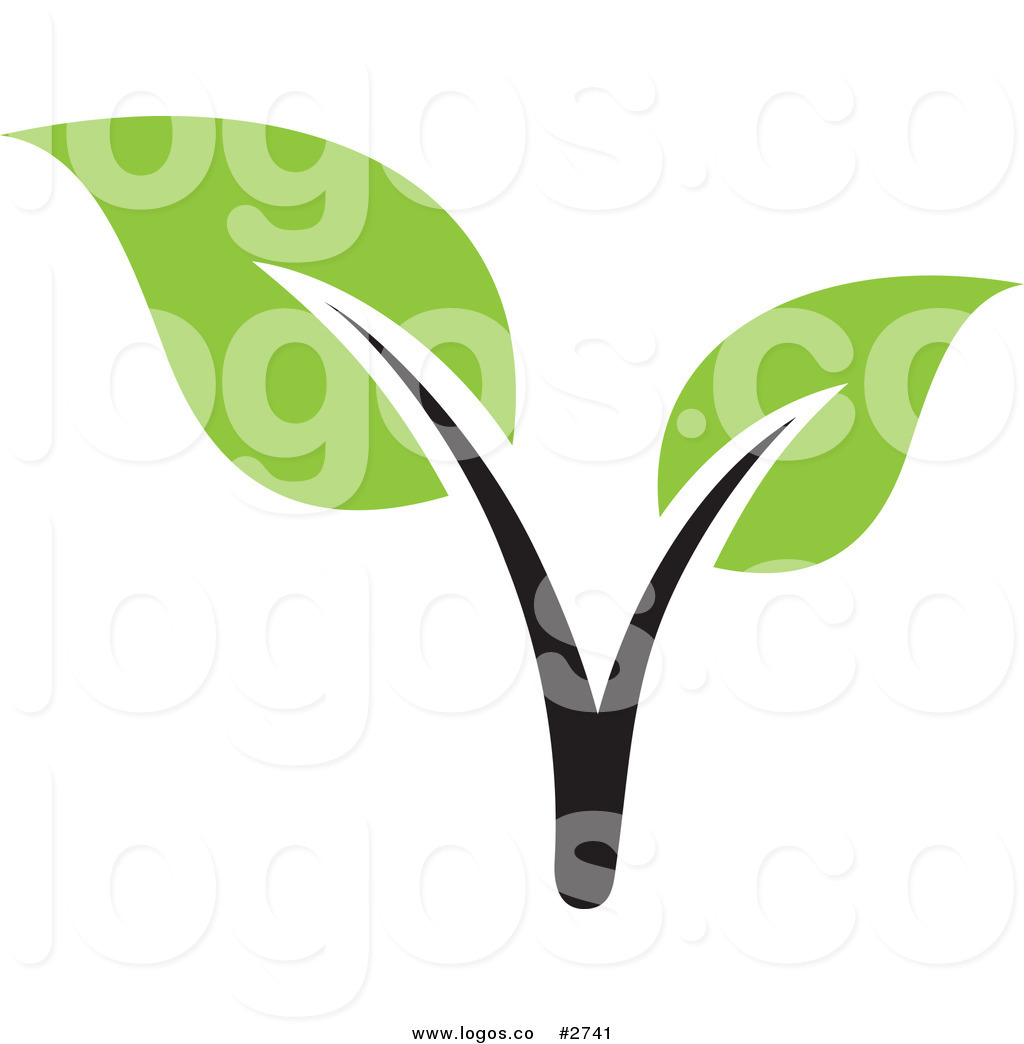 Royalty Free Sprouting Seedling Plant Clipart Logo By Elena    2741