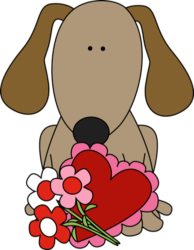 Valentine S Day Dog   Valentine S Day Dog With A Heart And Bunch Of