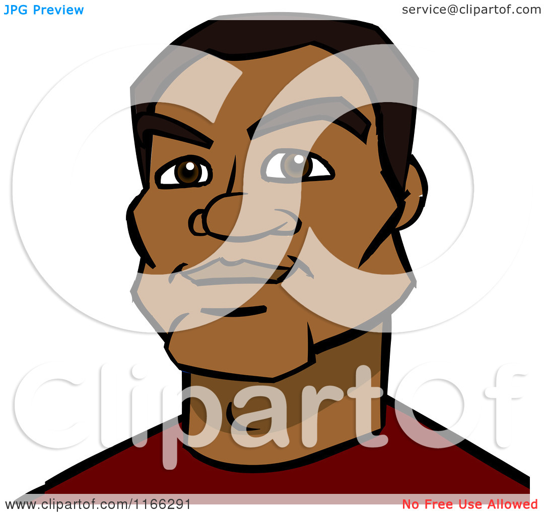 Cartoon Of A Black Man Avatar   Royalty Free Vector Clipart By Cartoon