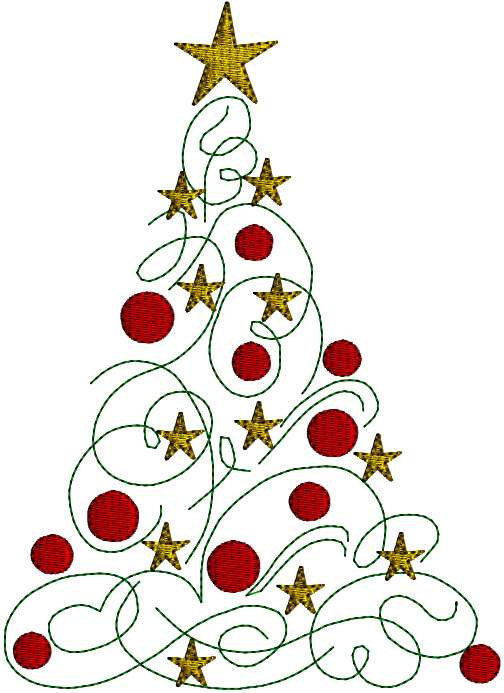 Christmas Tree Ornamnts Stars Christmas Holiday Modern Christmas Tree