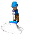 Clip Art Animation Of A Man Using A Snow Shovel To Clear A Pile Of    