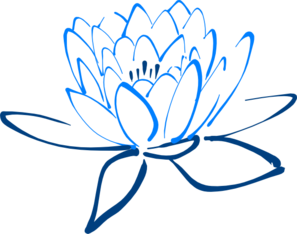 Light Dark Blue Lotus Clip Art At Clker Com   Vector Clip Art Online