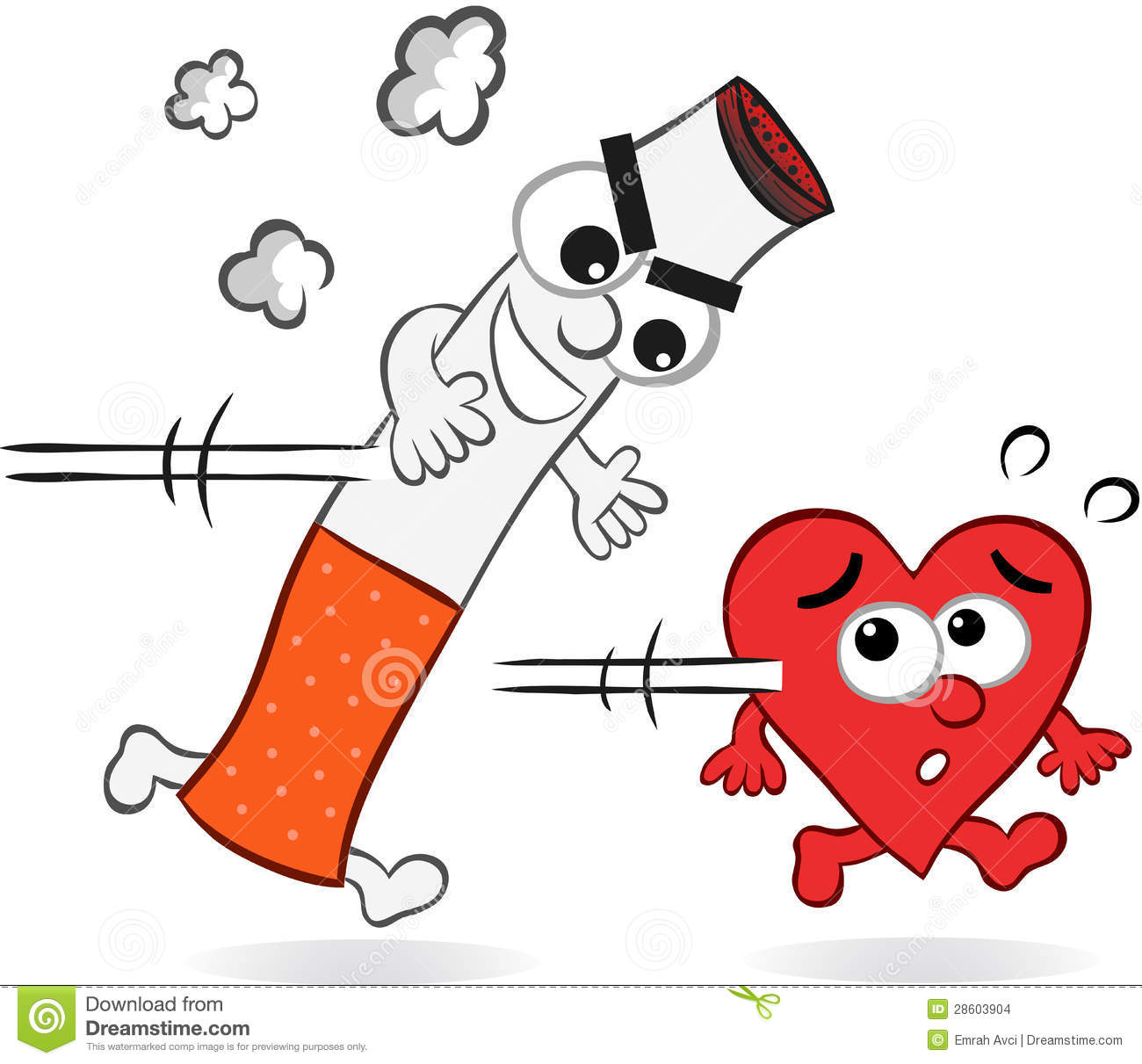 Stock Images  Cigarette And Heart Cartoon  Image  28603904