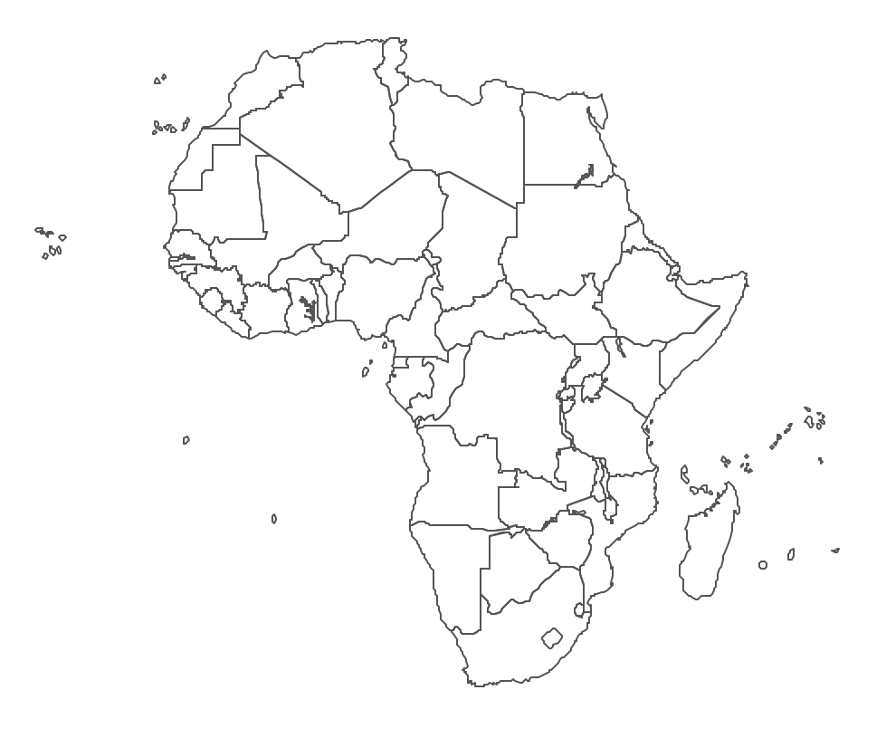 Geo Map   Contours Of Africa Countries