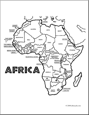 Of 1 Coloring Page Coloring Page Map Africa Geography Coloring