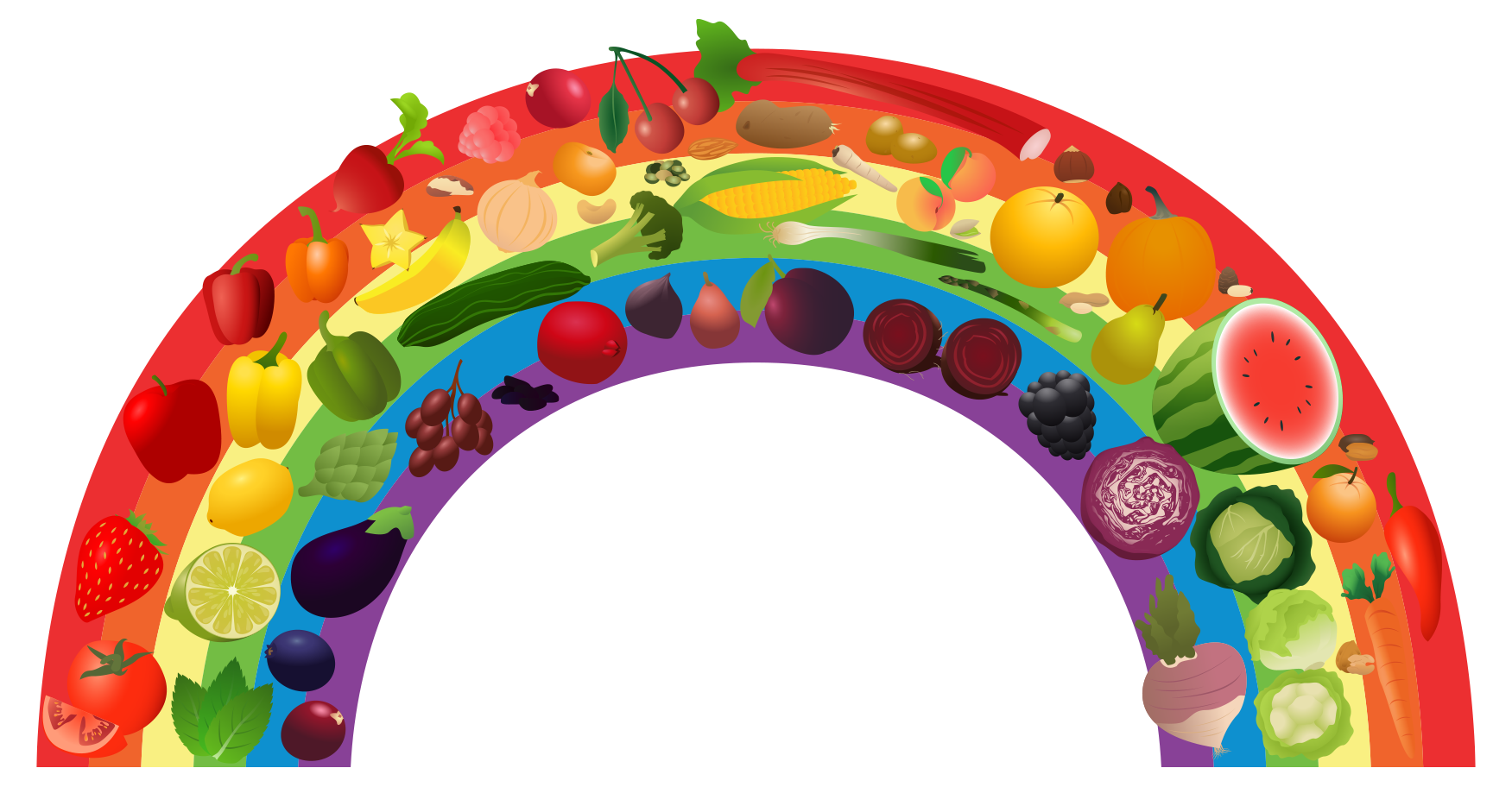 View Rainbow 1 Png Clipart   Free Nutrition And Healthy Food Clipart