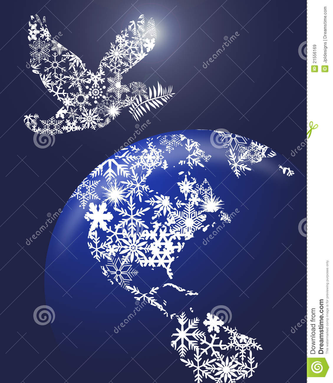 Christmas Peace Dove On Earth Royalty Free Stock Images   Image
