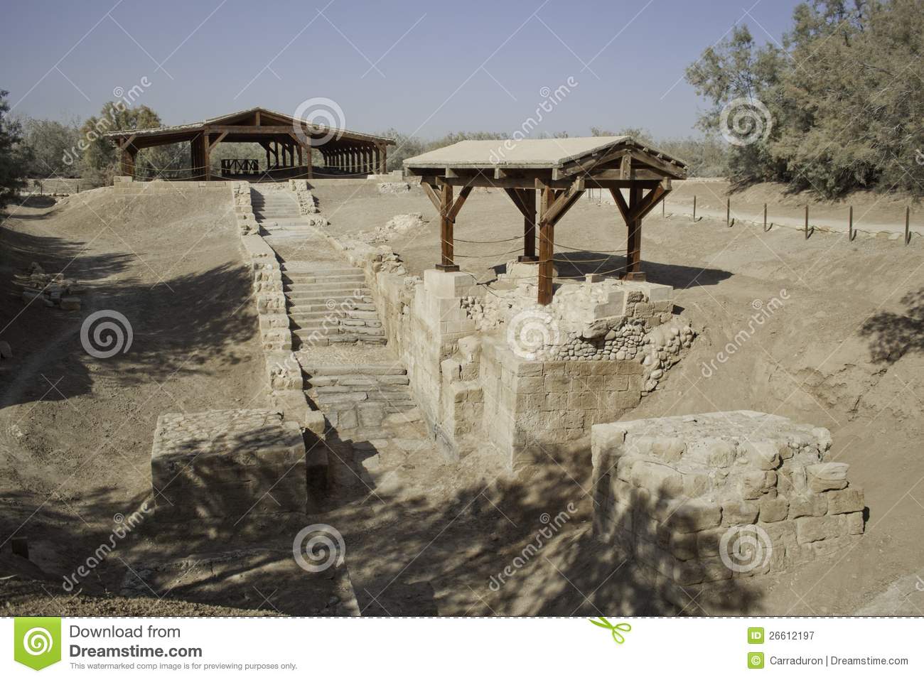 Baptism Site In Jordan River Royalty Free Stock Photography   Image