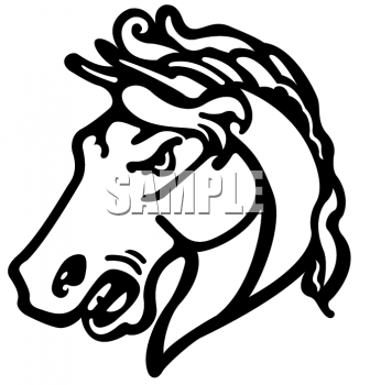Clipart Picture Of A Mustang Horse School Mascot