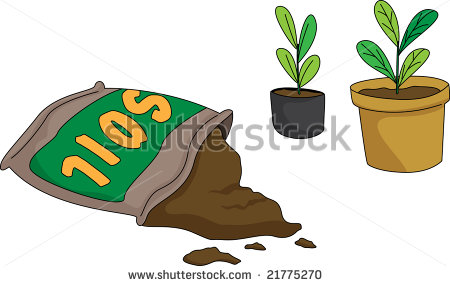 Illustration Of A Bag Of Soil With Pots   21775270   Shutterstock