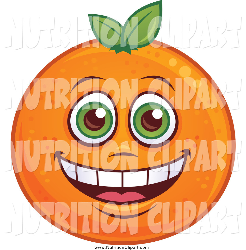 Larger Preview  Nutrition Clip Art Of A Happy Orange Character By John    