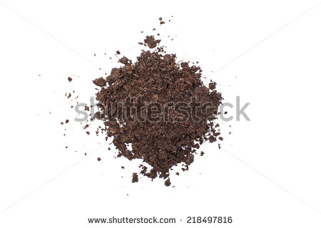 Pile Of Wet Soil Isolated On White Background   Stock Photo
