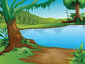 River Clip Art Eps Images  10877 River Clipart Vector Illustrations