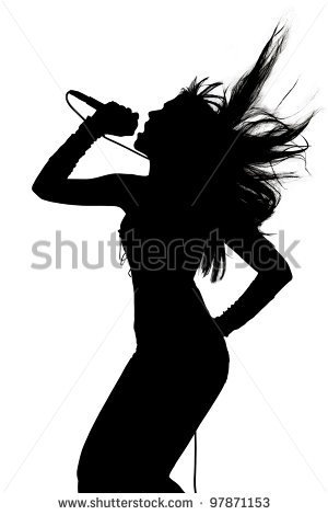 Singer Silhouette Stock Photos Images   Pictures   Shutterstock