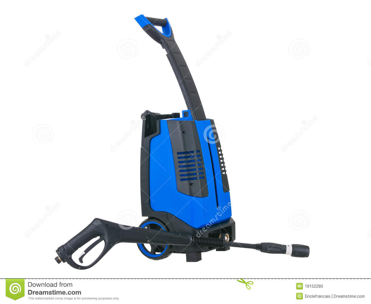 Blue Pressure Portable Washer Gun Down On Stock Photo   Image