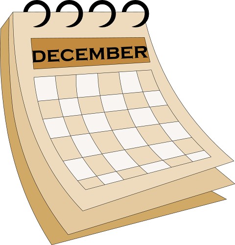 Calendar   07 December1   Classroom Clipart