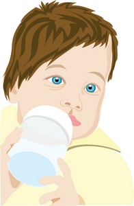 Infant Clipart Image  Infant Baby Drinking Milk Or Formula From A Baby