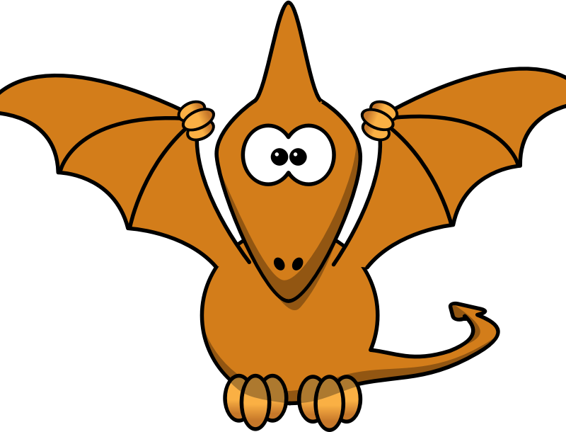 Pterodactyl With Upraised Wings By Anarres   A Cartoon Pterodactyl