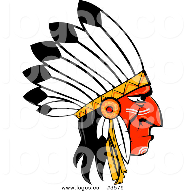Royalty Free Clipart Illustration Of A Native American Logo  This