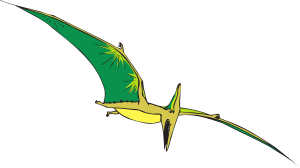 Yellow And Green Pterodactyl Clip Art At Clker Com   Vector Clip Art