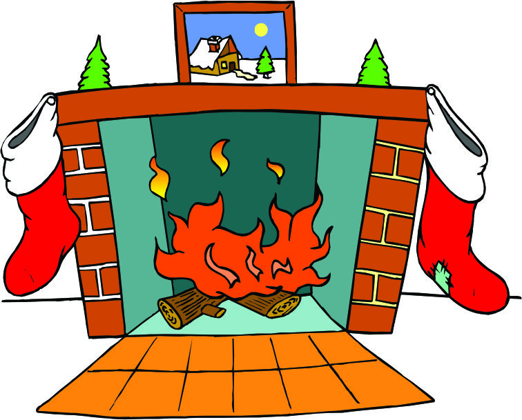 Christmas Fireplace Clipart   Clipart Best