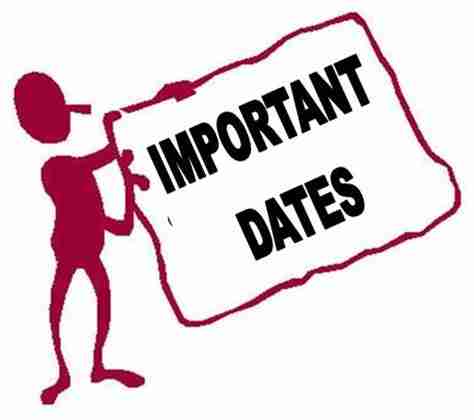 Dates Importantes Important
