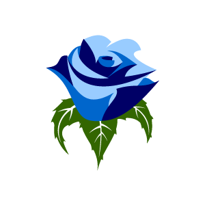 Flower Clipart   Blue Rose With Black Background   Download Free