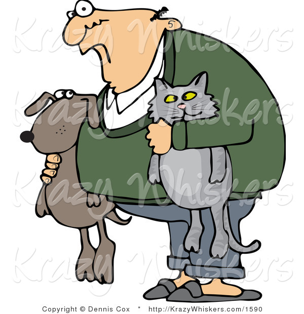 Royalty Free Vector Critter Clipart Of A Evil Black Cat Wearing A