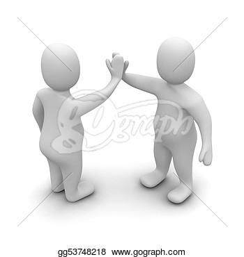 Stock Illustration   High Five  Clipart Drawing Gg53748218
